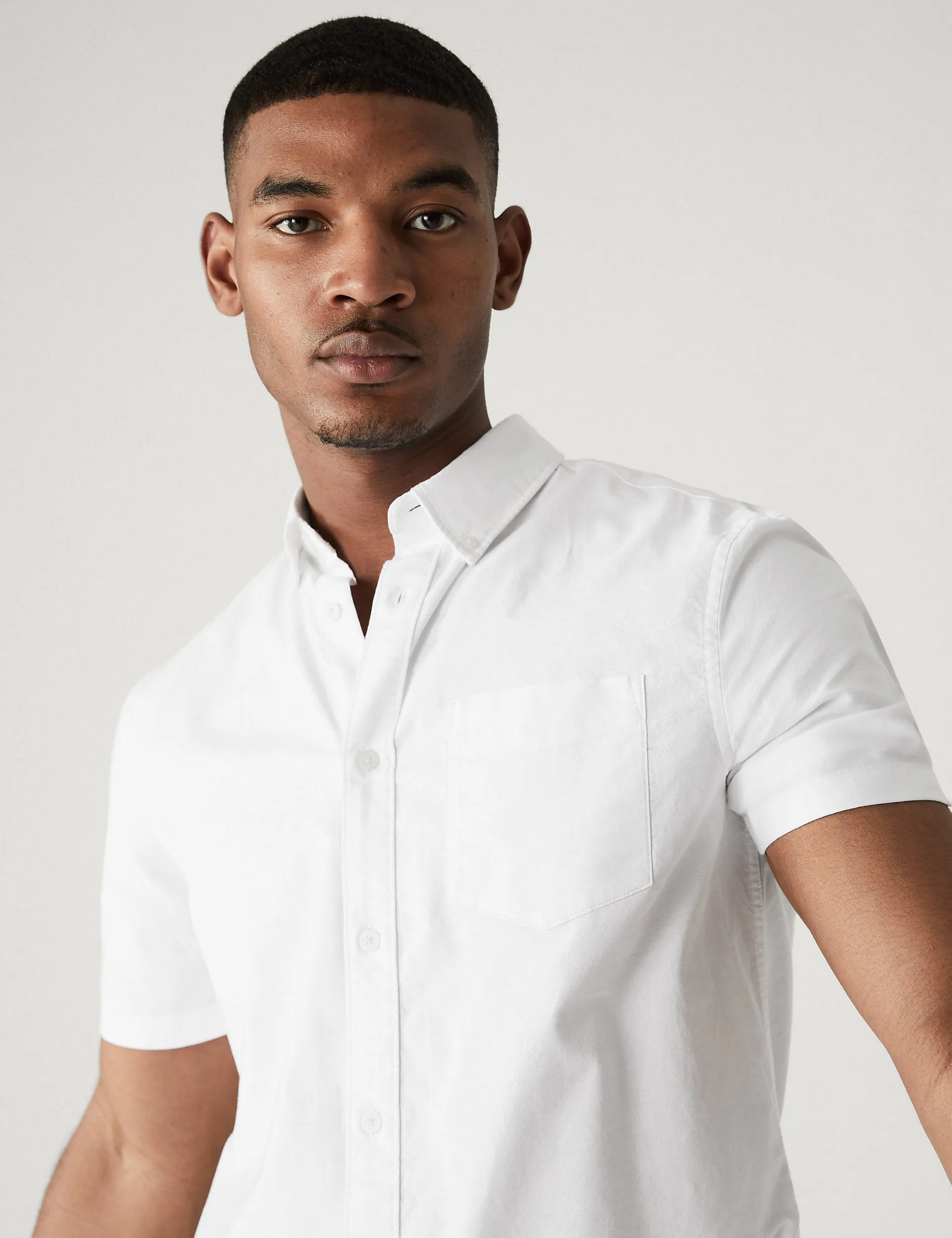 2 Pairs of Marks & Spencer Pure Cotton Oxford Shirts, White