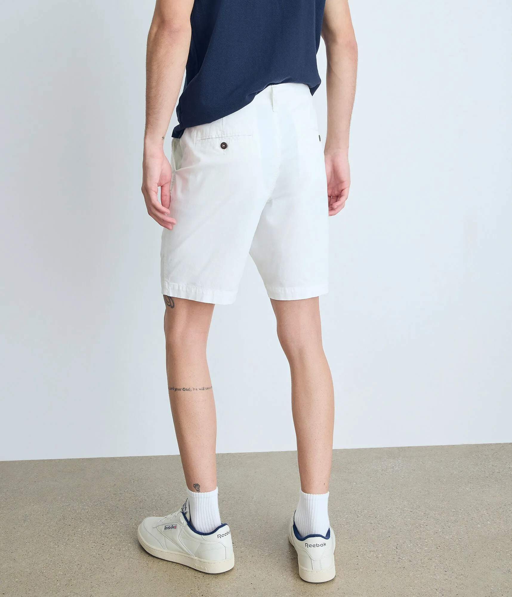 Aeropostale 9.5" Classic Chino Shorts, White