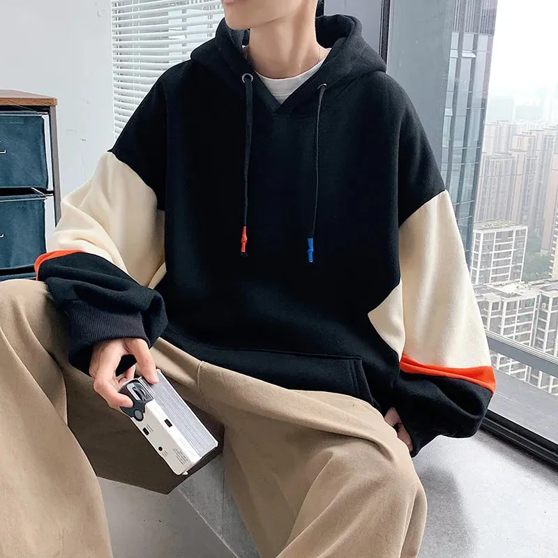 Aidase Men's Hoodies Pullover Spring Autumn Long Sleeve Unisex Harajuku Pullovers Streetwear Y2k Clothes Oversize Black Sweatshirt