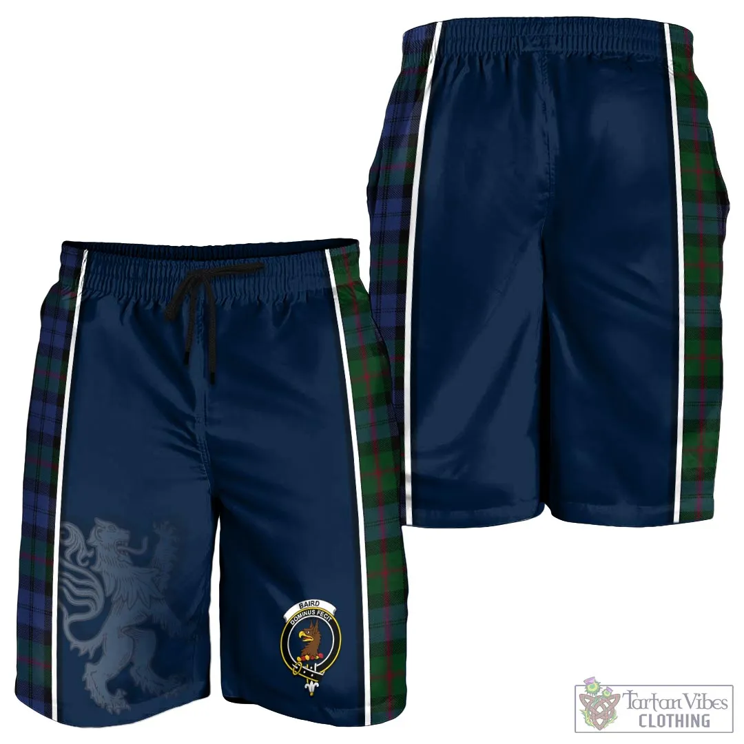 Baird Tartan Men's Shorts with Family Crest and Lion Rampant Vibes Sport Style