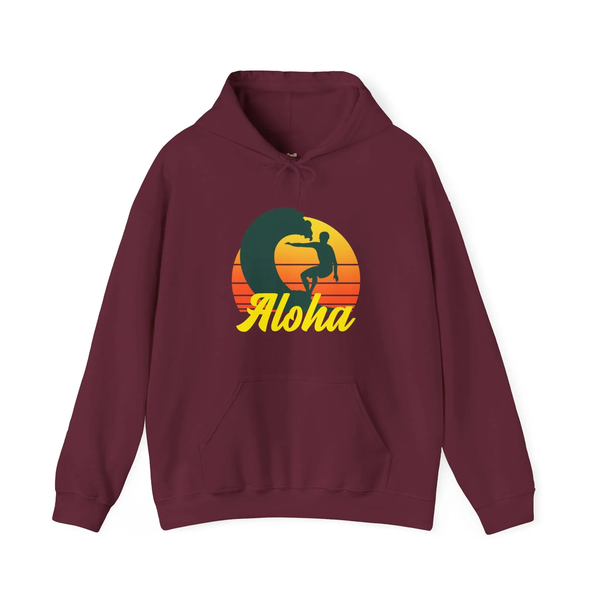 Beach Aloha Sunset Surfer Hoodie