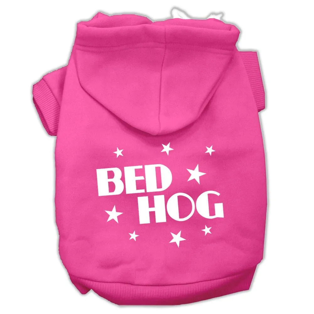 Bed Hog Screen Printed Pet Hoodies Bright Pink Size XS (8)