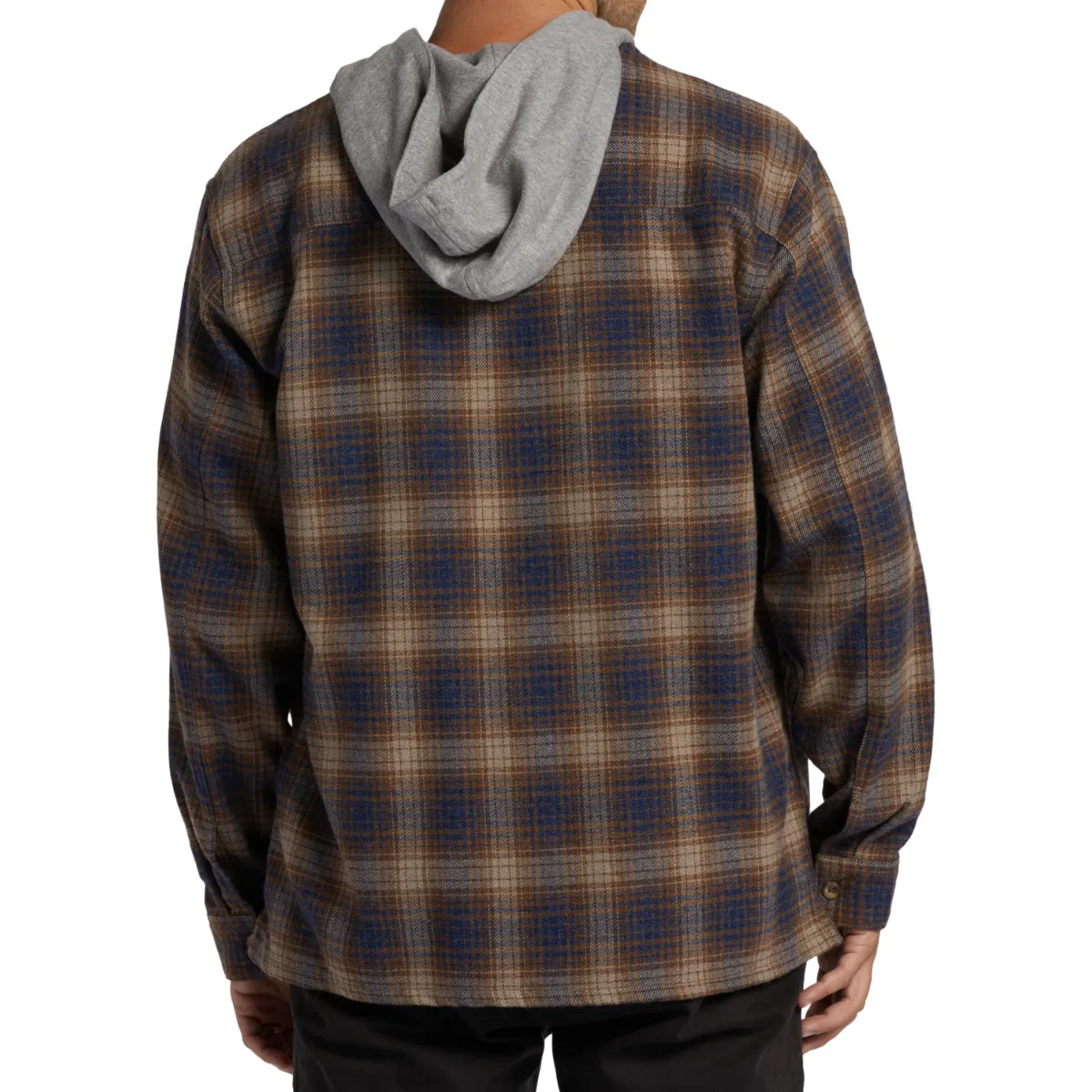 Billabong Baja Hooded Long Sleeve Button-Up Flannel Shirt