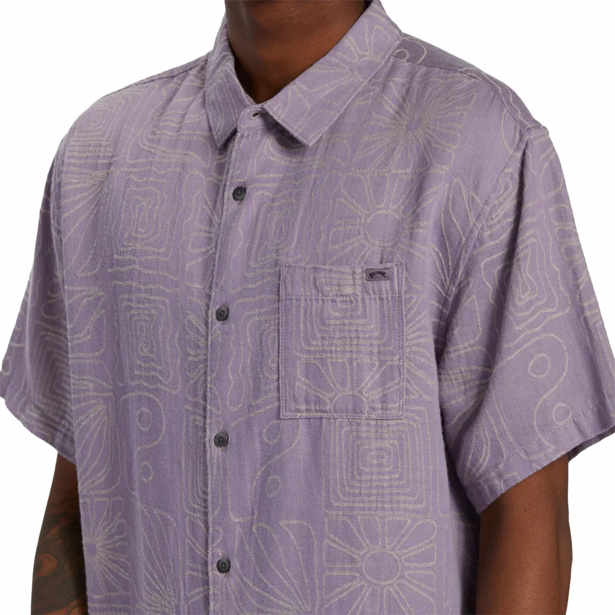 Billabong Sundays Jacquard Short Sleeve Button-Up Shirt