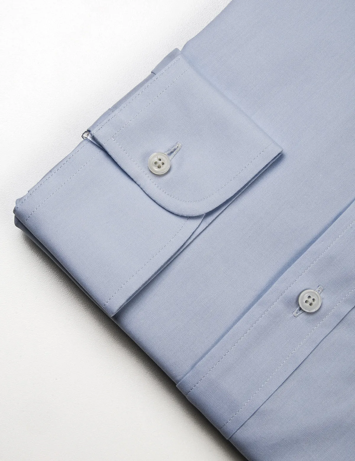 BKT20 Slim Dress Shirt in Pinpoint Oxford - Light Blue