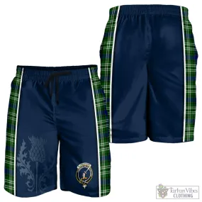 Blackadder Tartan Men's Shorts with Family Crest and Scottish Thistle Vibes Sport Style