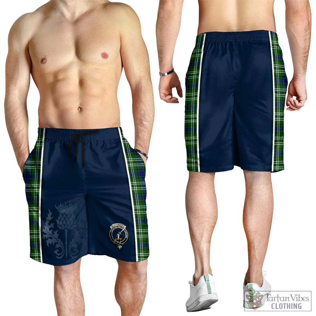 Blackadder Tartan Men's Shorts with Family Crest and Scottish Thistle Vibes Sport Style