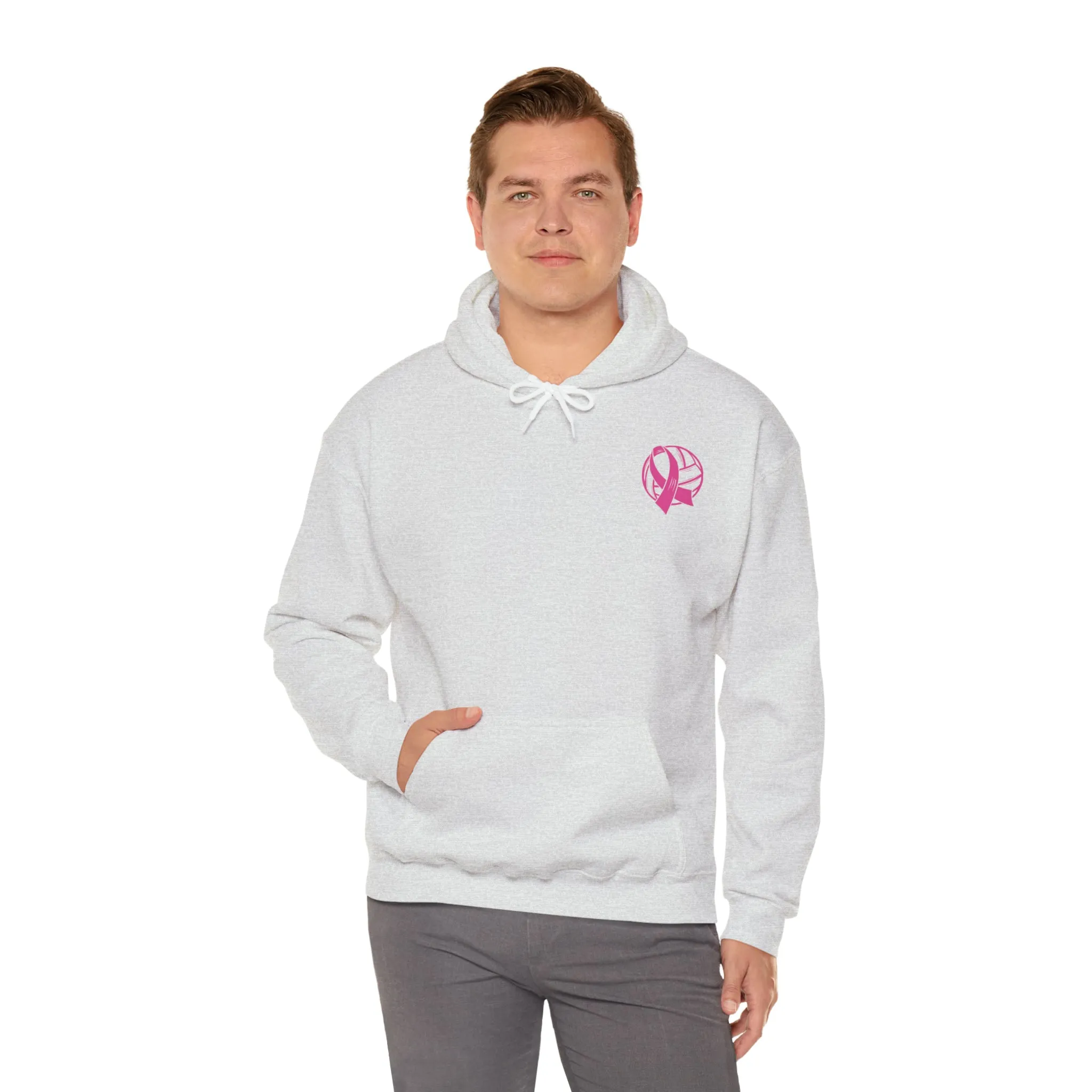 Breast Cancer Volleyball Hooded Sweatshirt