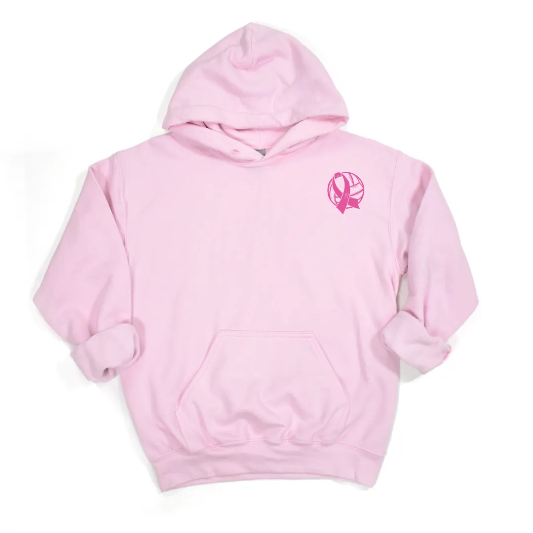 Breast Cancer Volleyball Hooded Sweatshirt