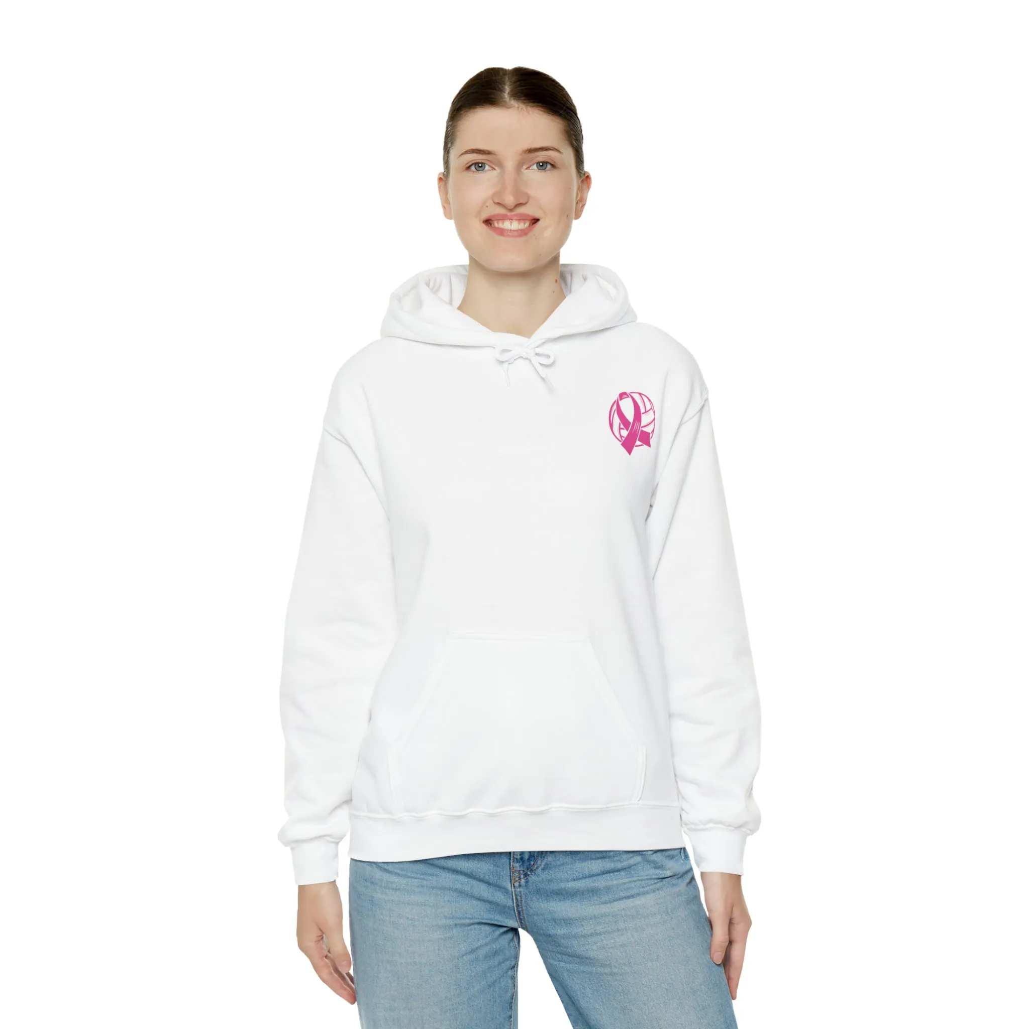 Breast Cancer Volleyball Hooded Sweatshirt