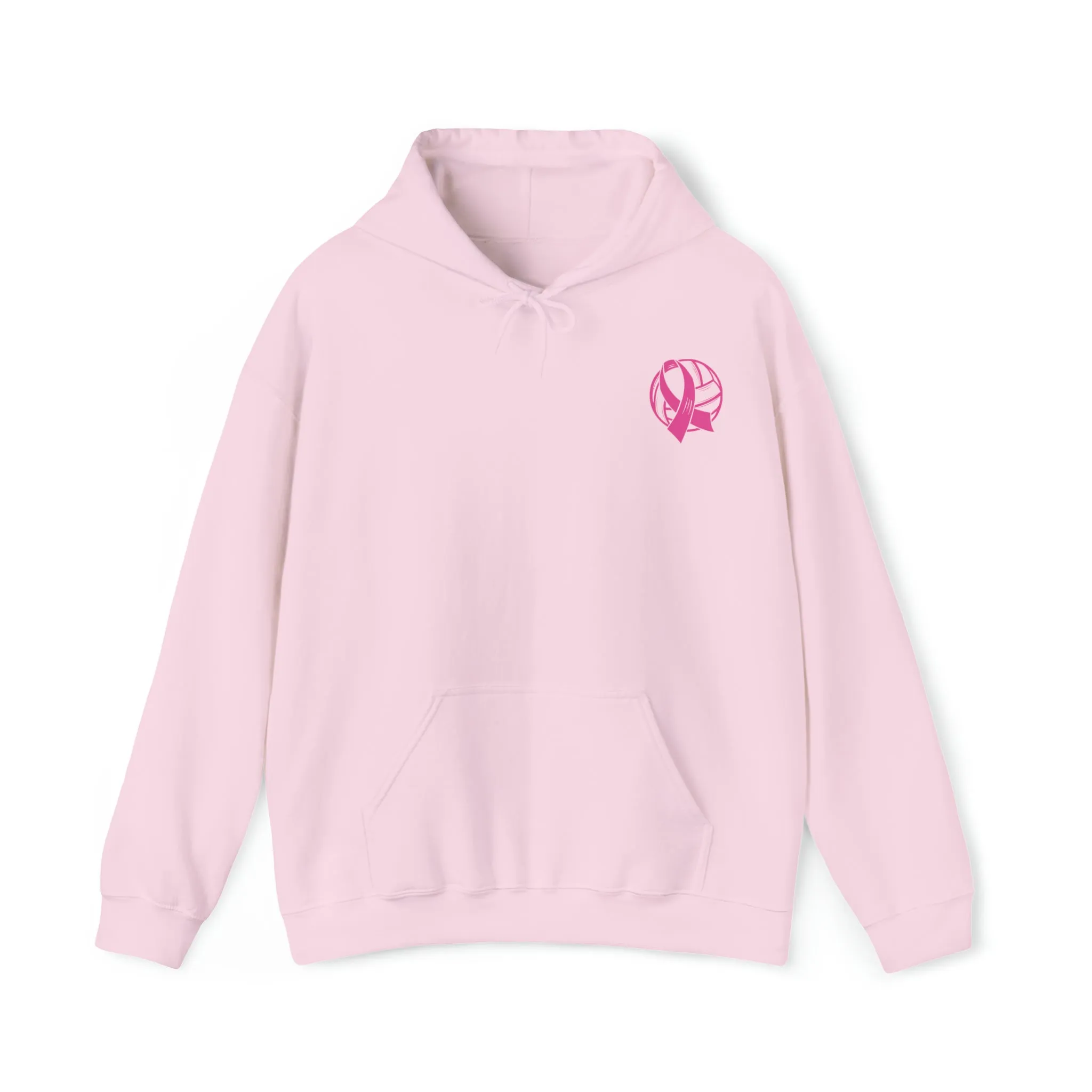 Breast Cancer Volleyball Hooded Sweatshirt