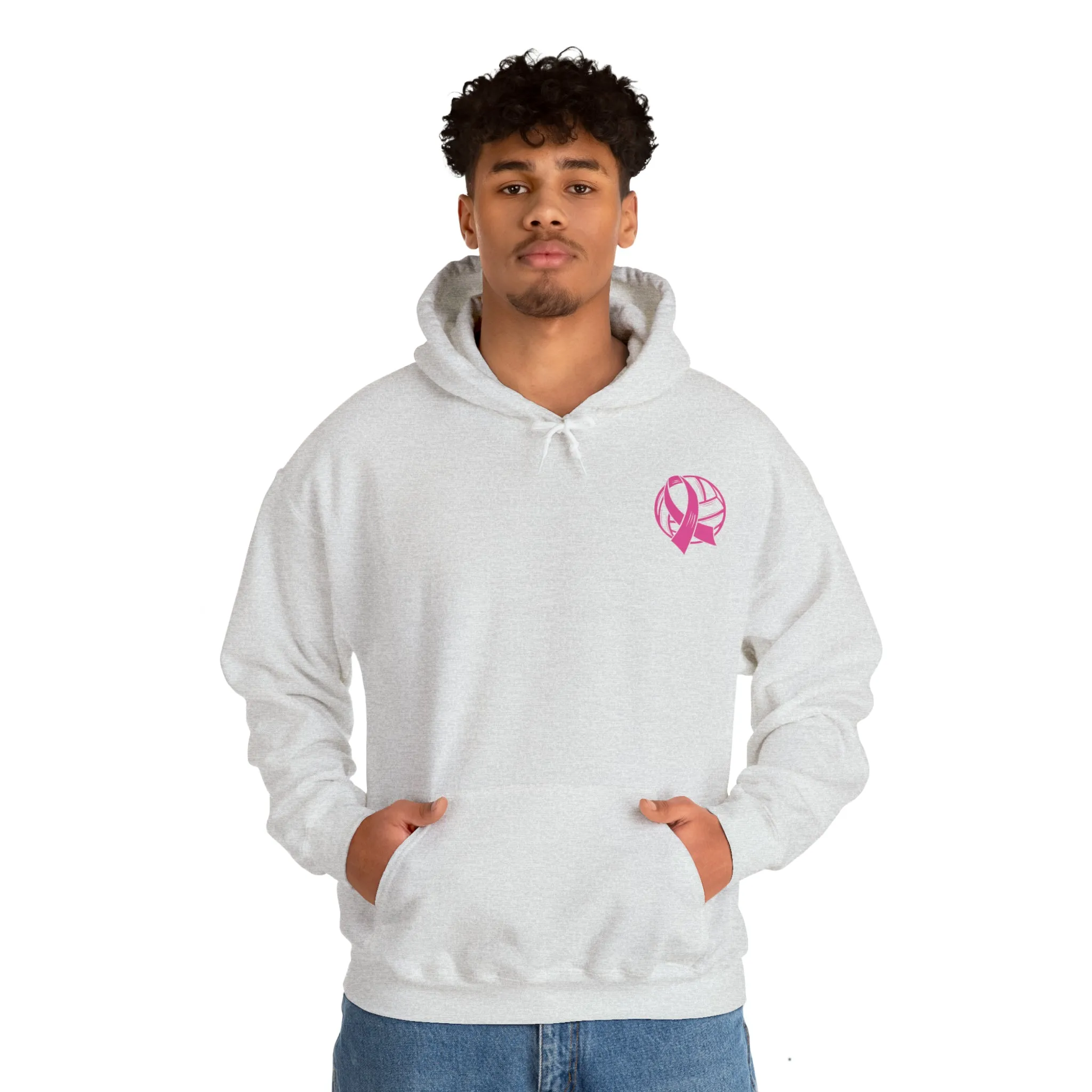 Breast Cancer Volleyball Hooded Sweatshirt