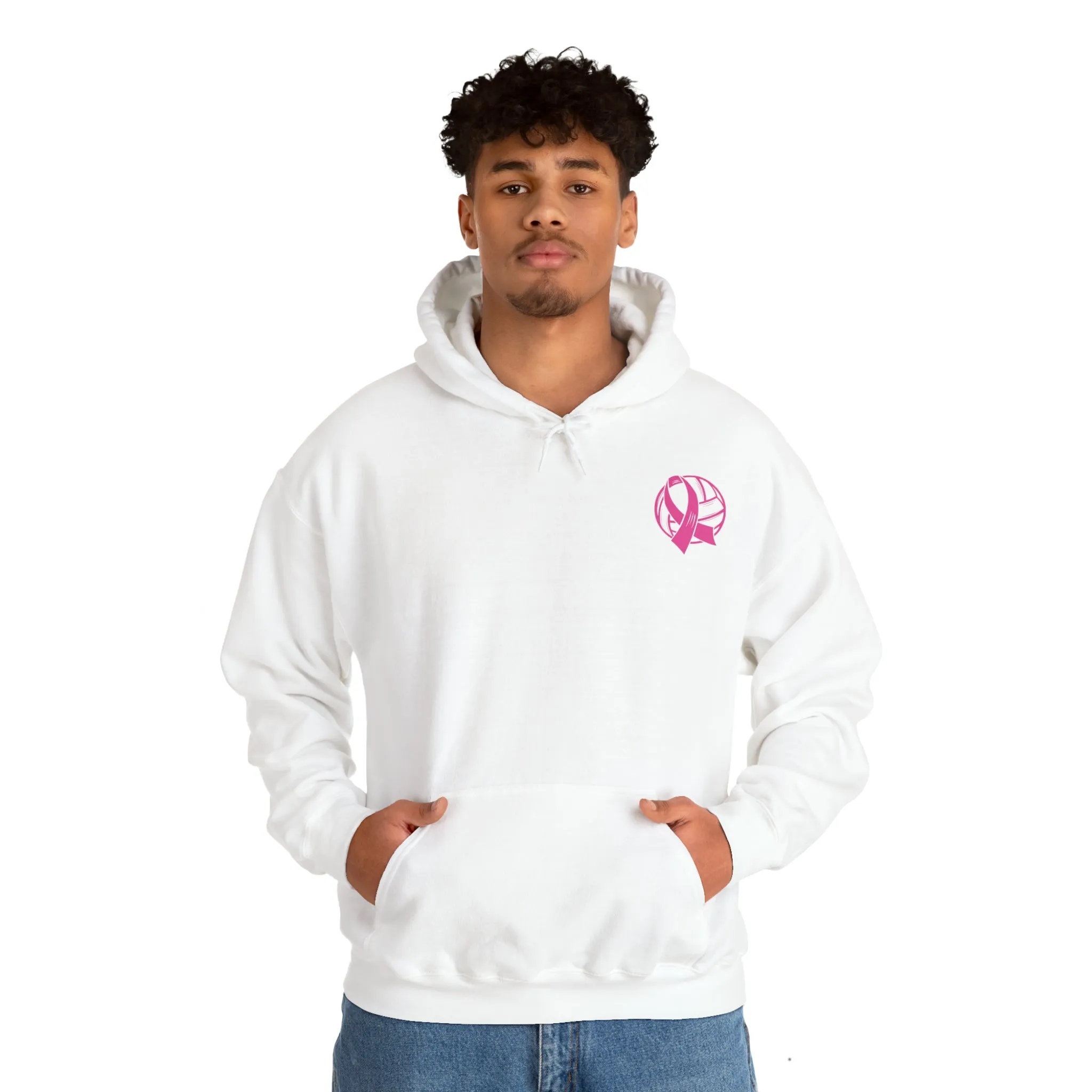 Breast Cancer Volleyball Hooded Sweatshirt