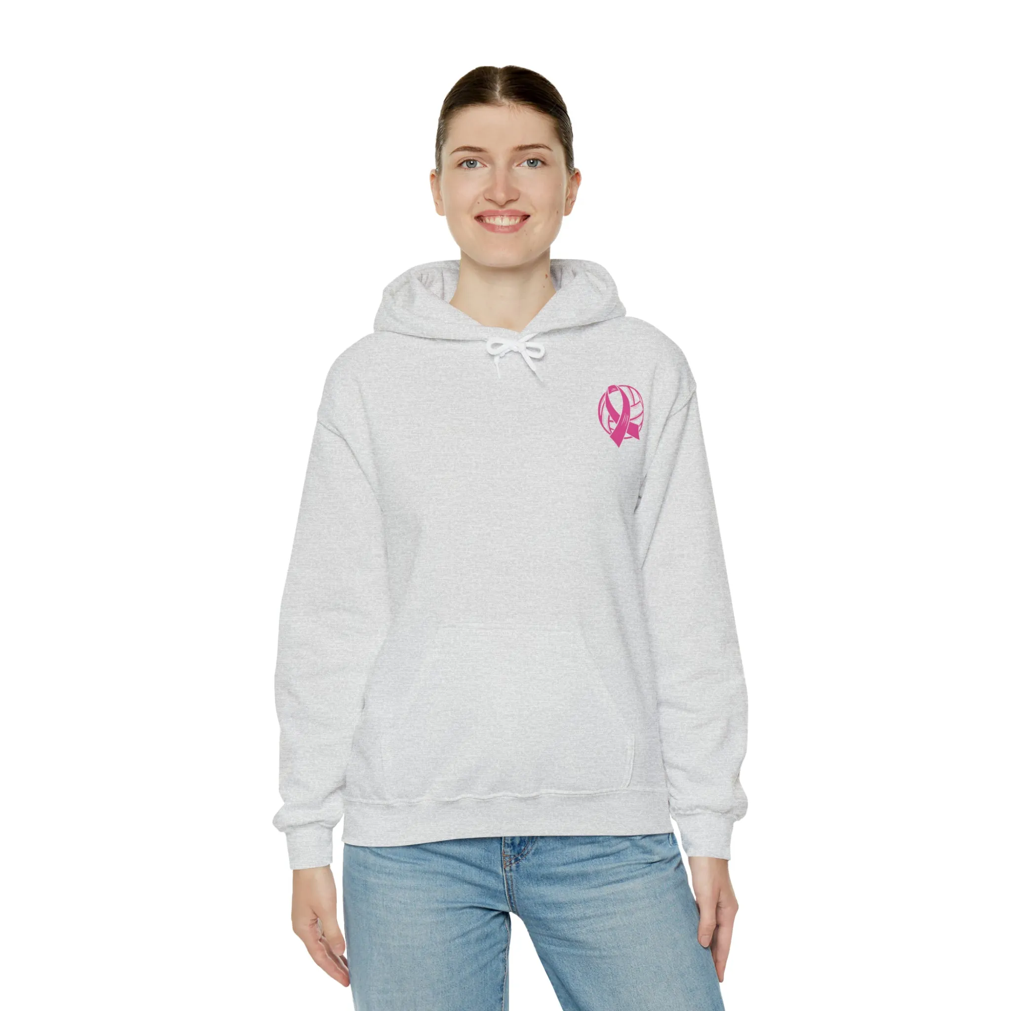 Breast Cancer Volleyball Hooded Sweatshirt