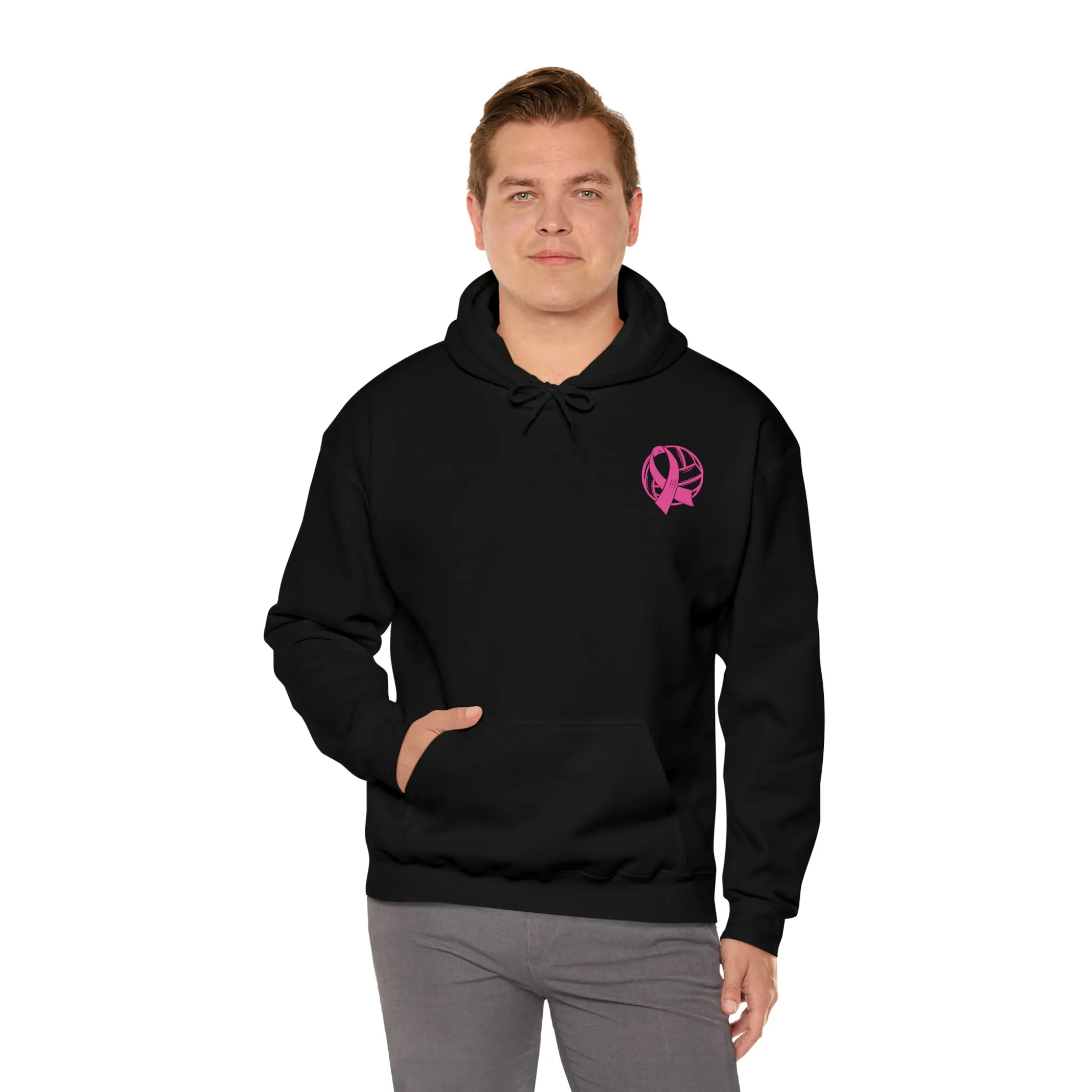 Breast Cancer Volleyball Hooded Sweatshirt