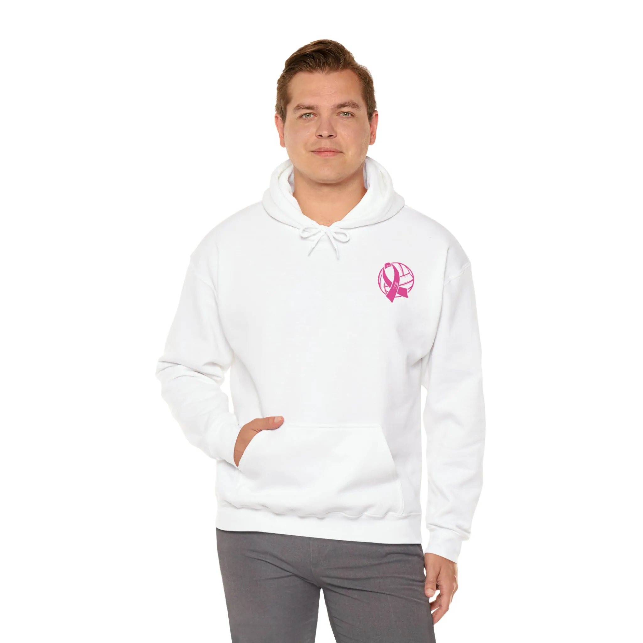 Breast Cancer Volleyball Hooded Sweatshirt