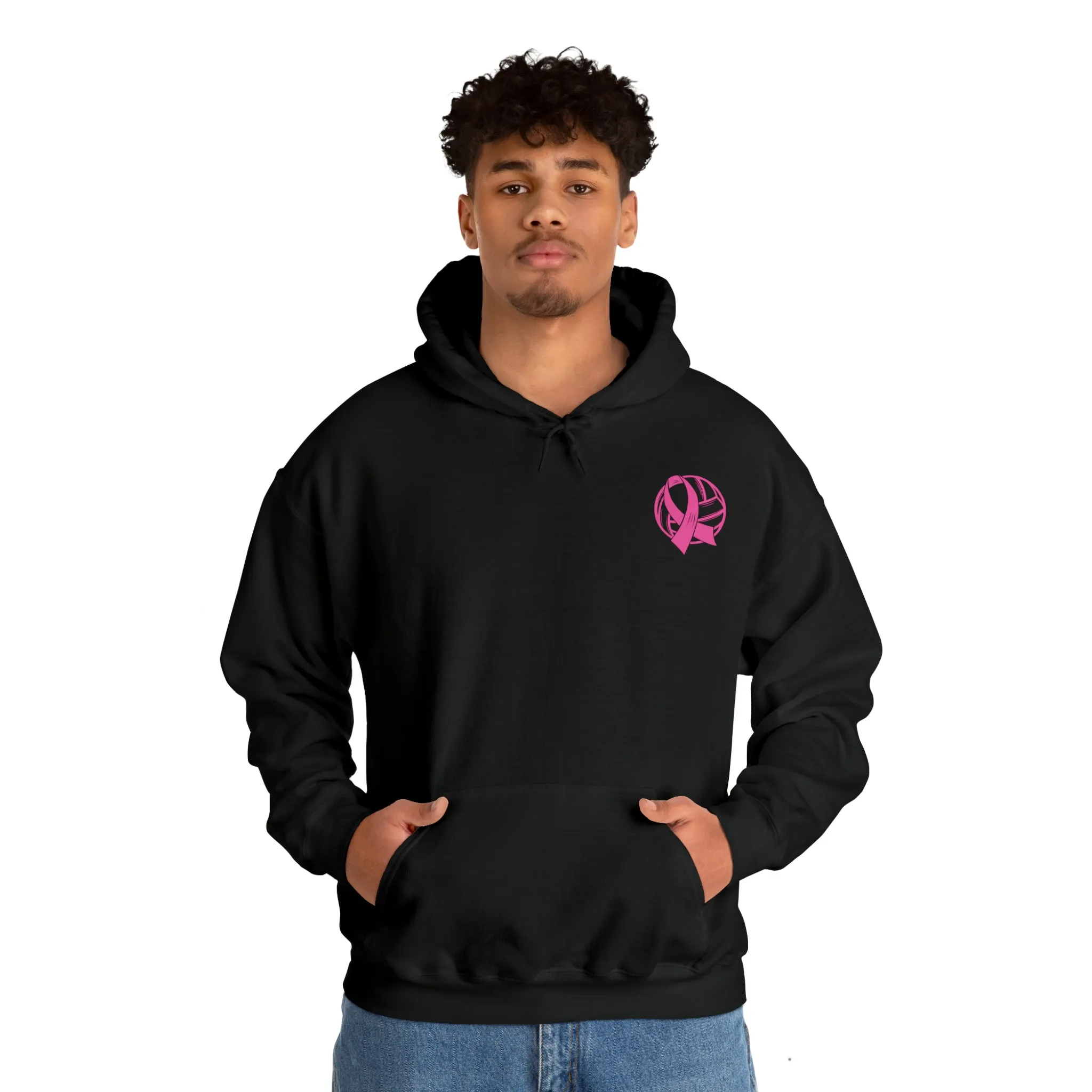 Breast Cancer Volleyball Hooded Sweatshirt