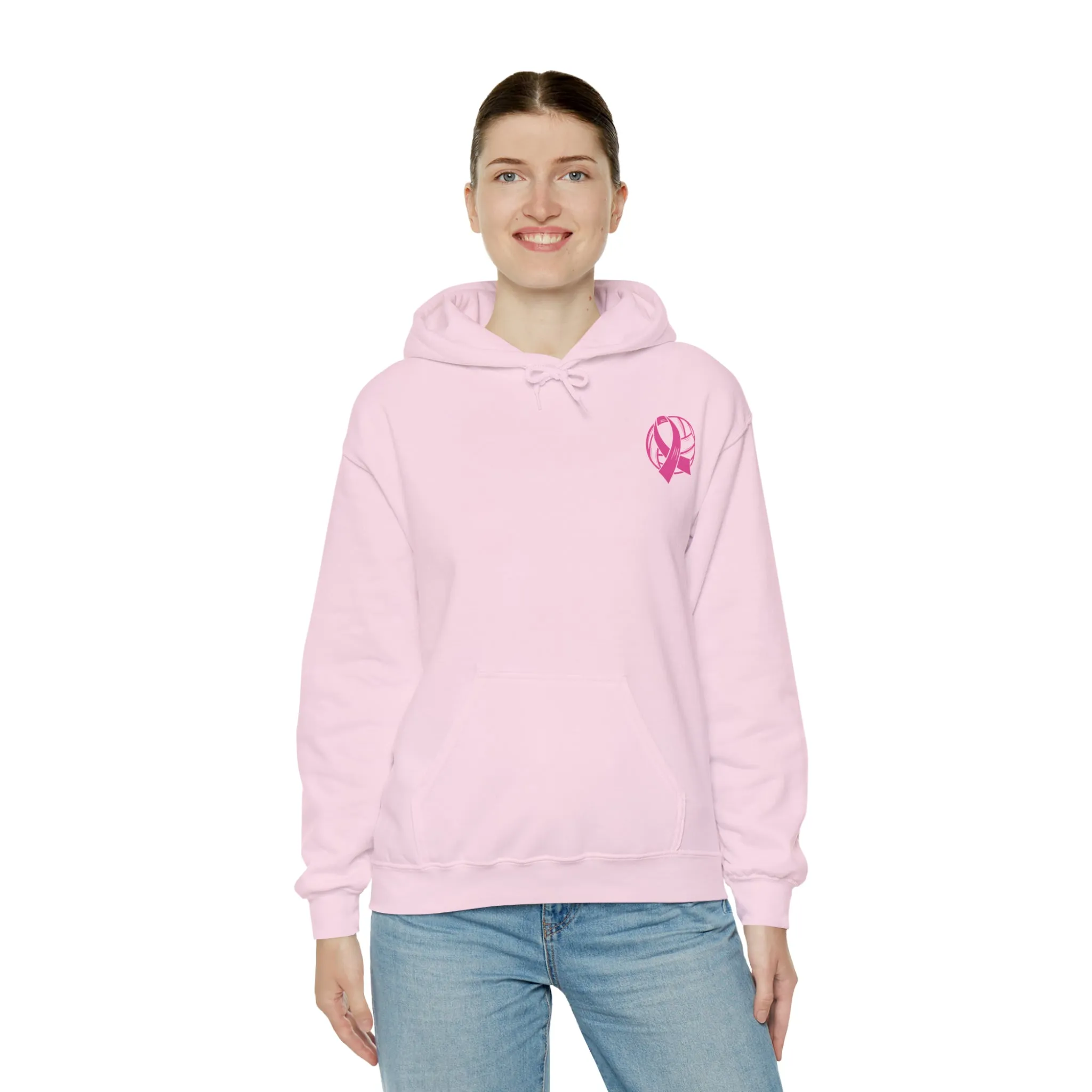 Breast Cancer Volleyball Hooded Sweatshirt