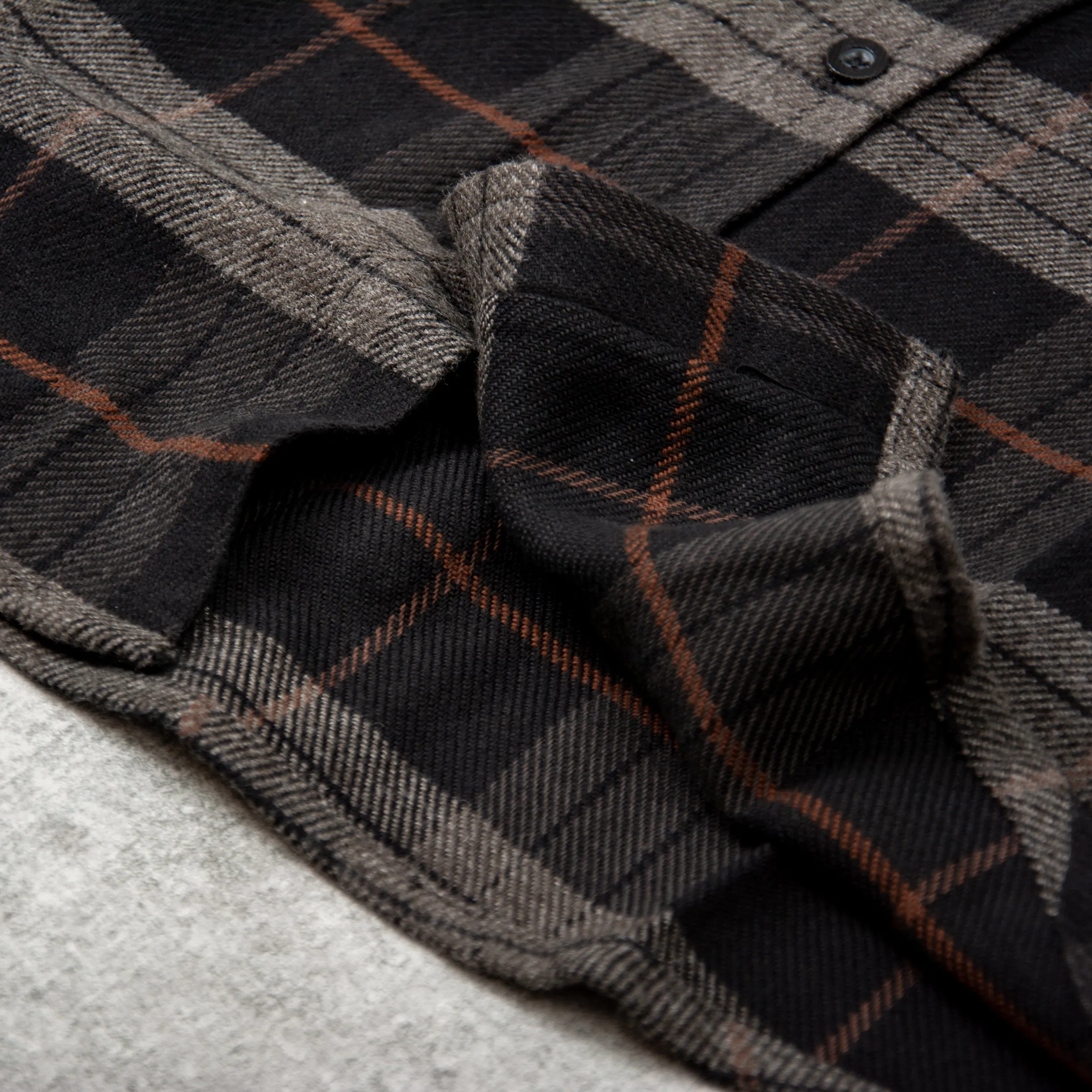 Brixton Bowery L/S Flannel Shirt - Black / Charcoal