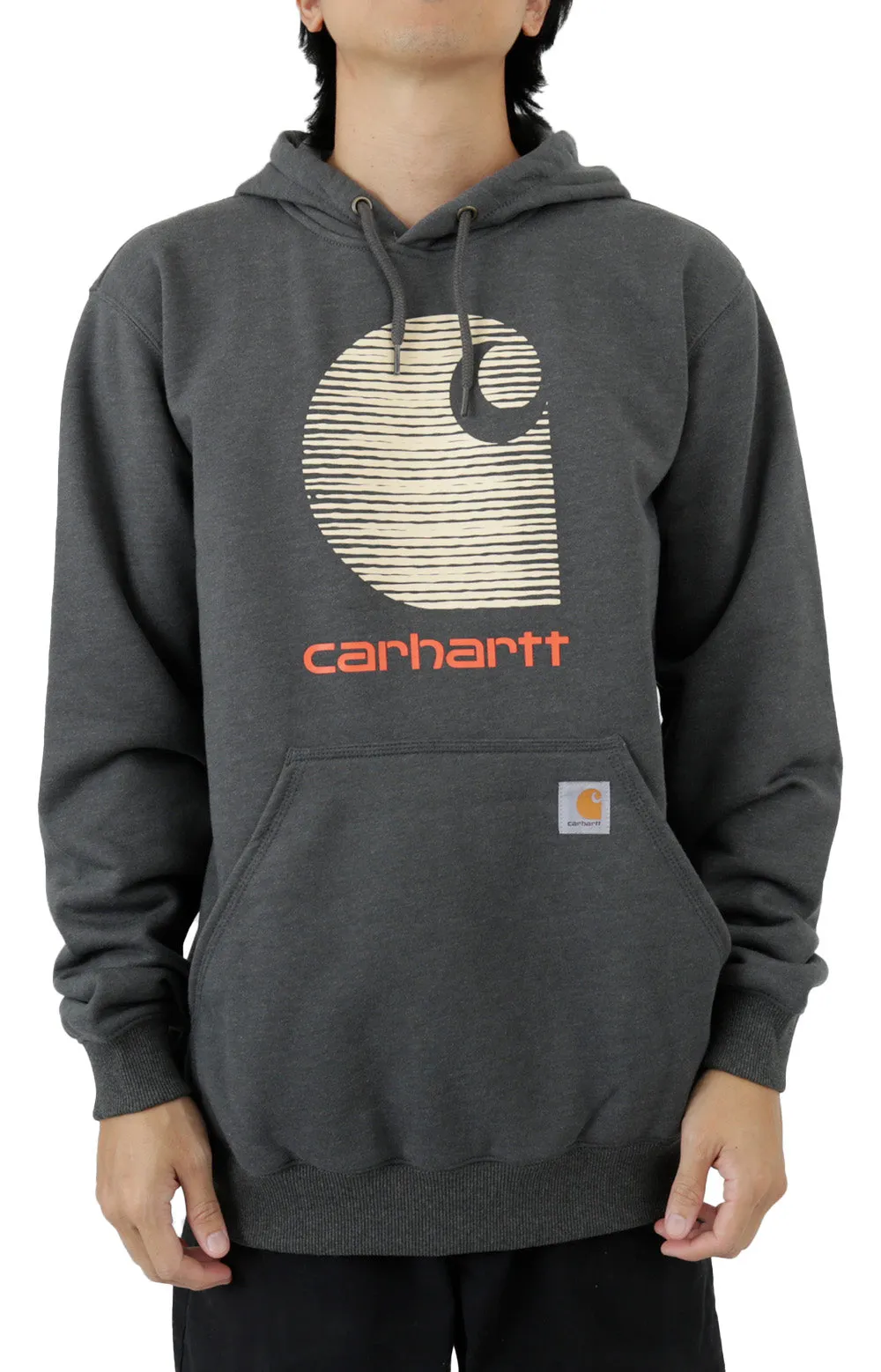 Carhartt Men's Rain Defender Midweight "C" Logo Sweatshirt - Carbon Heather