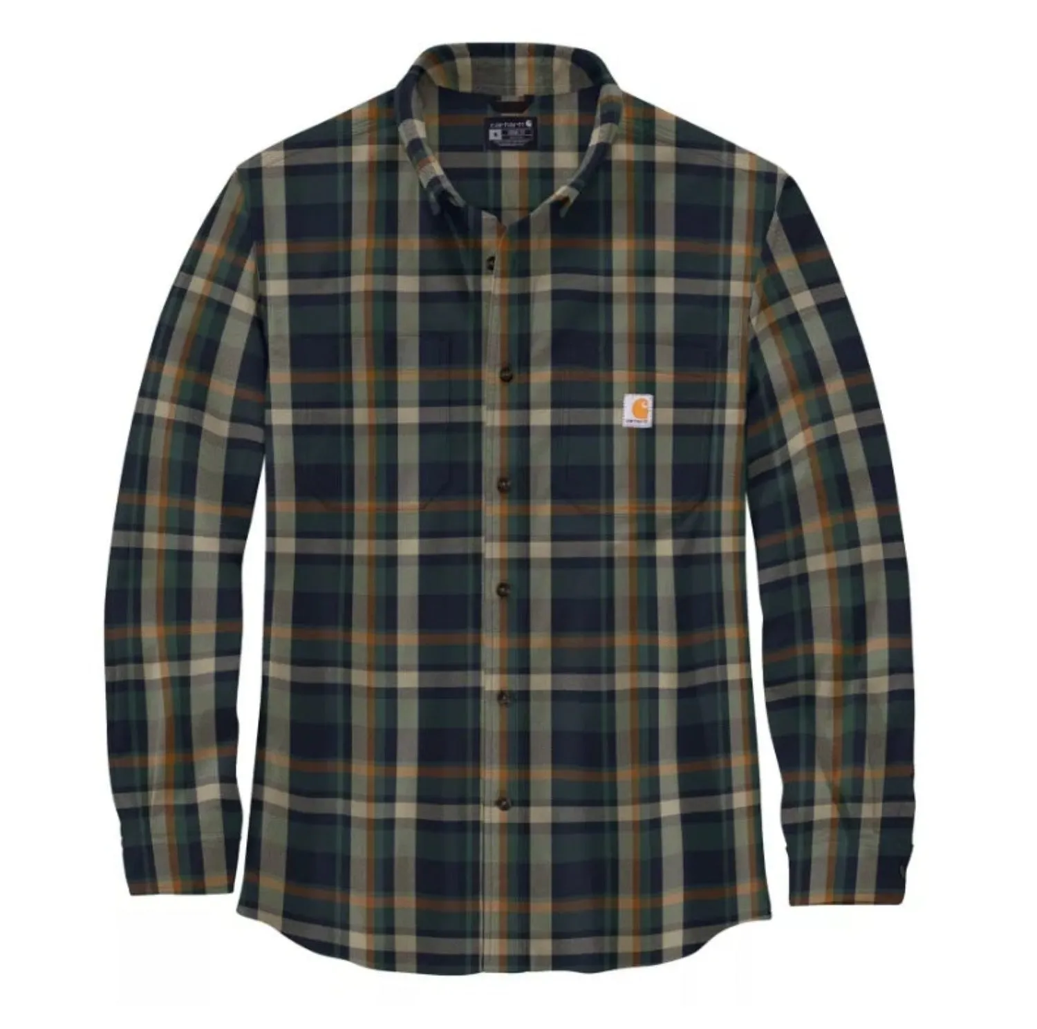 Carhartt Men's Rugged Flex Relaxed Fit Button-Down Long Sleeve Plaid Shirt