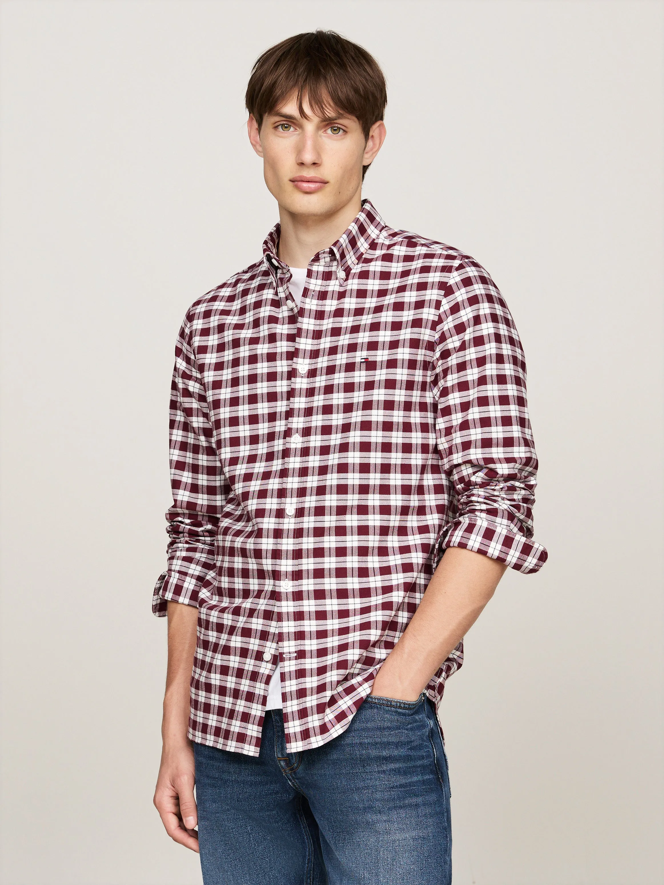 Check Slim Fit Oxford Shirt