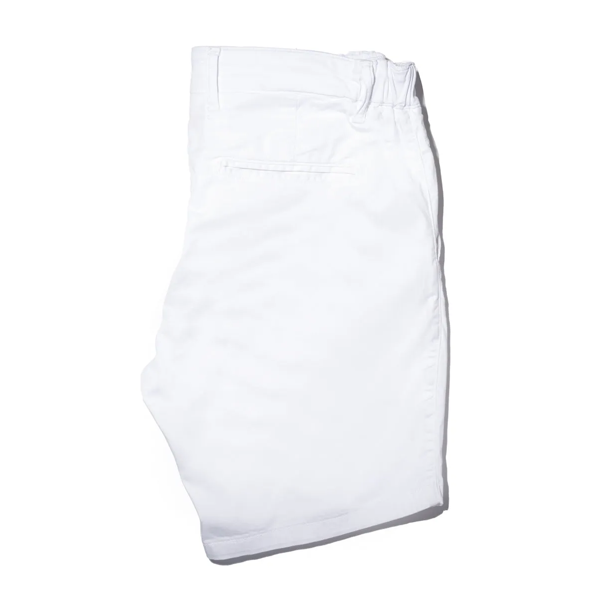 Chino Shorts w/ Drawstring Waist - White