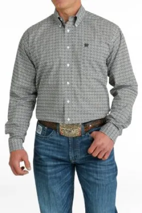 Cinch Mens Medallion Print Button-Down Western Shirt - MTW1105647