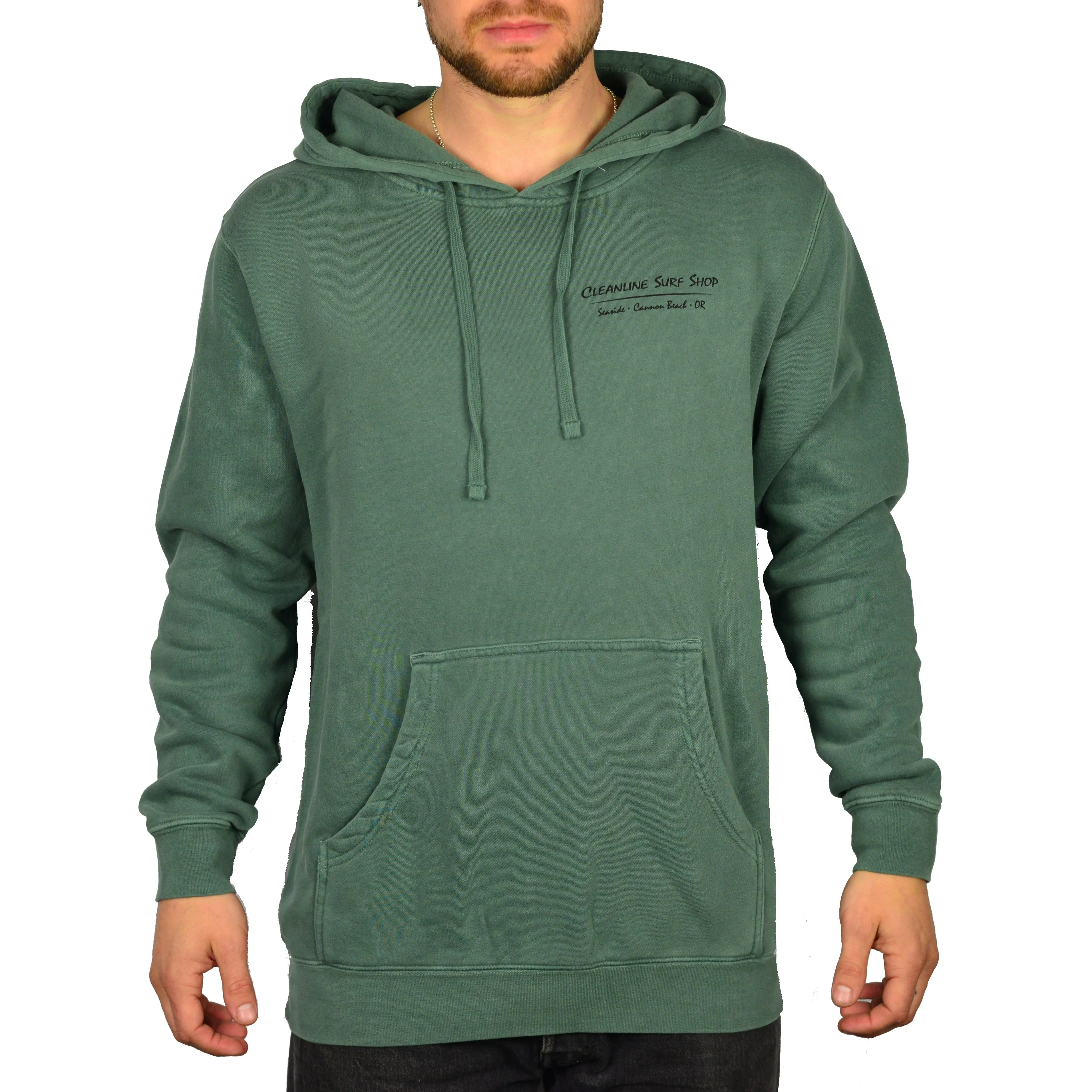 Cleanline Salmon Pullover Hoodie - Pigment Alpine Green