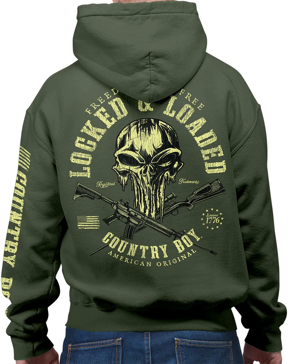 Country Boy® Men's Hoodie CB Locked & Loaded Skull