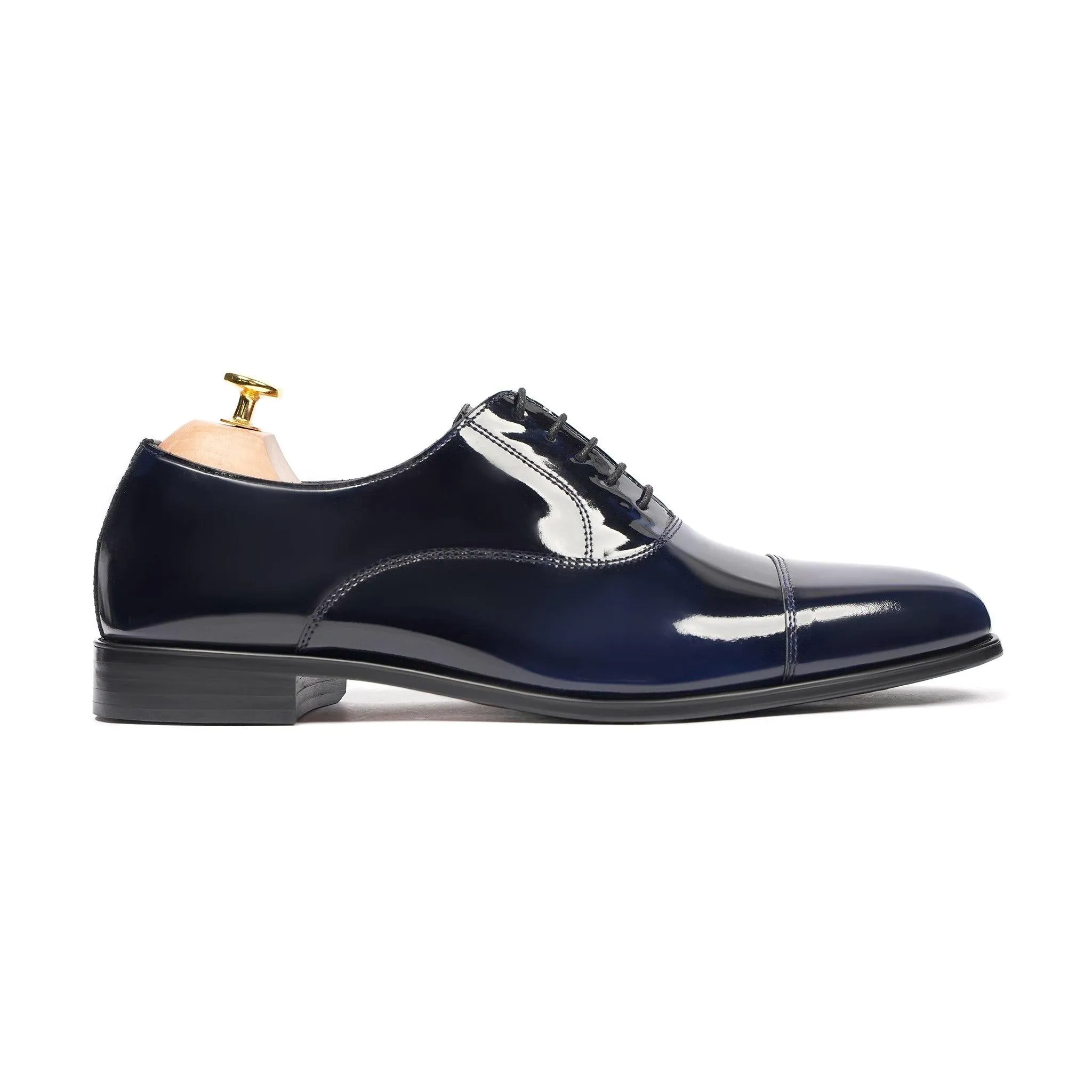 Damaso - Men's Blue Patent Leather Oxford Shoe