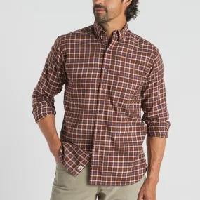 Duck Head Men's Lawson Plaid Long Sleeve Flannel / Sable