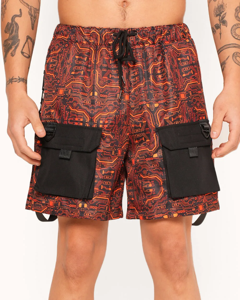 Electro Techno Cargo Shorts