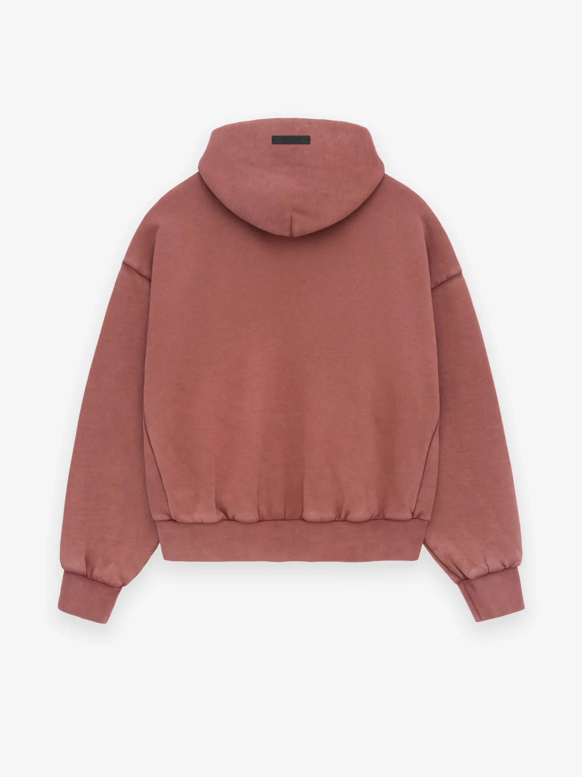 Fear of God Essentials Heavy Fleece Vintage Shrunken Hoodie in Crimson