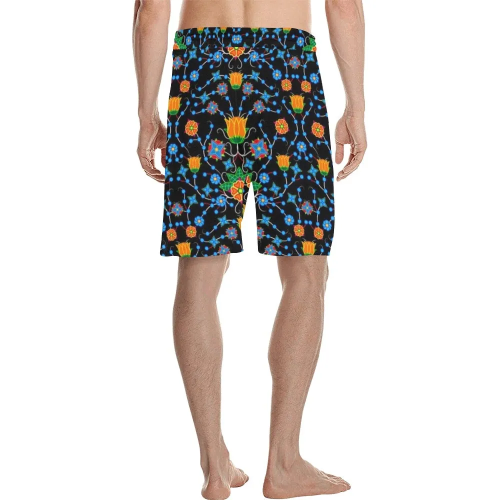 Floral Damask Men's Casual Shorts