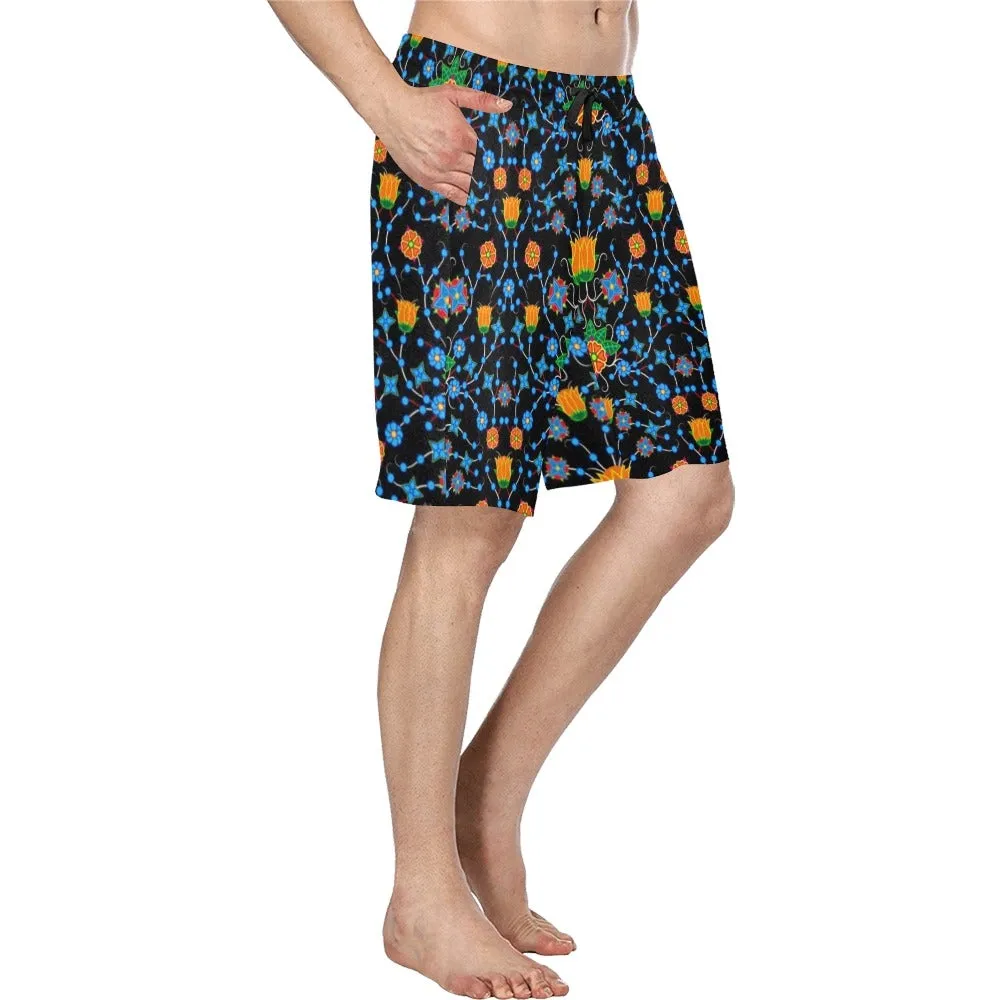 Floral Damask Men's Casual Shorts