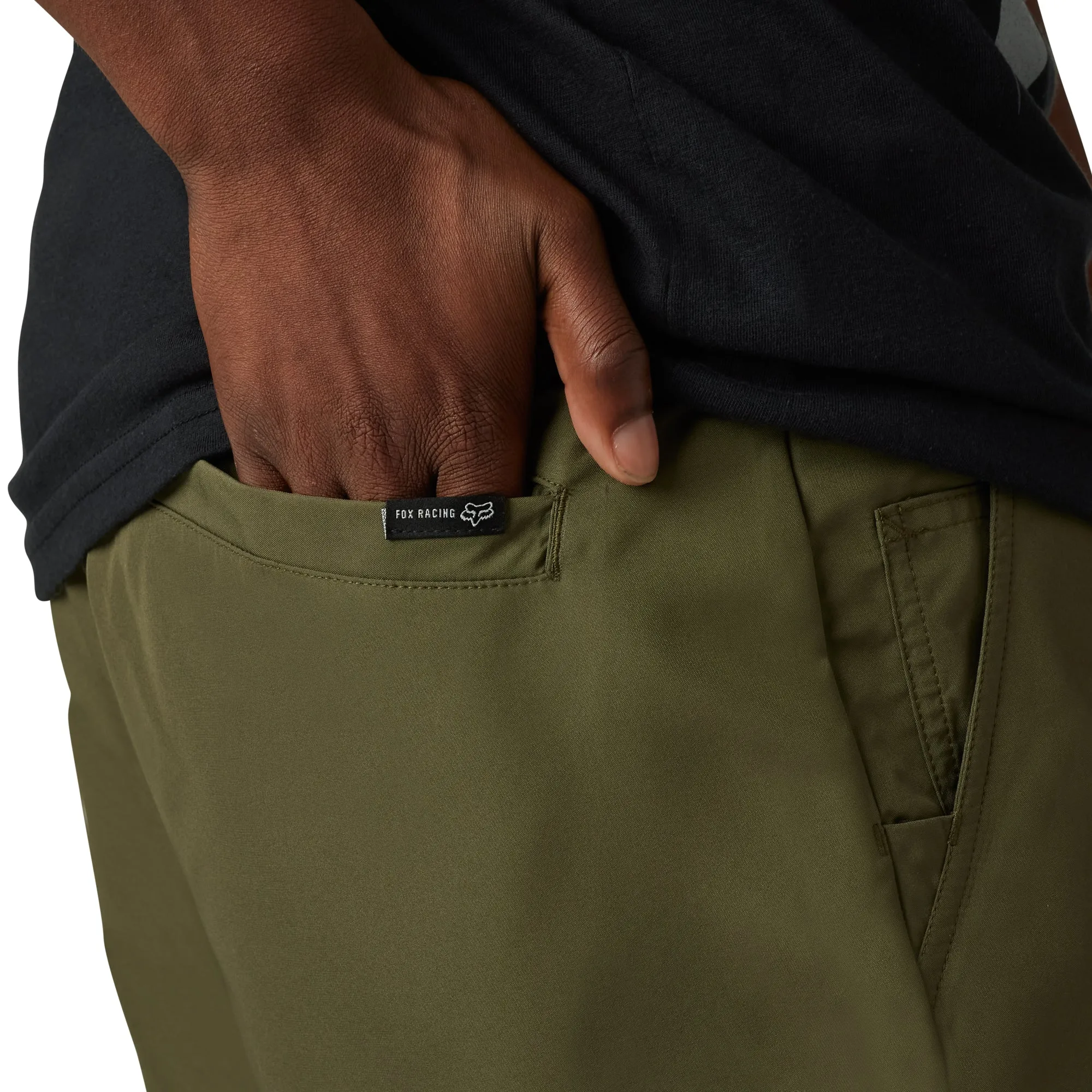 Fox Racing  Mens Essex Tech Shorts Hybrid Quick Drying Classic Chino Olive Green