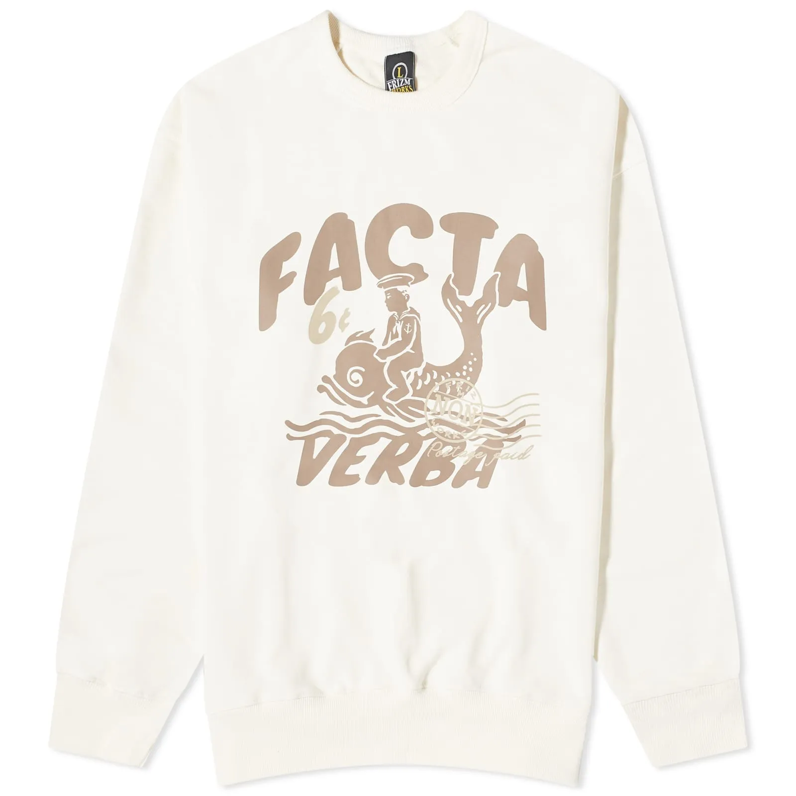 Frizmworks Postage Stamp Sweatshirt, beige