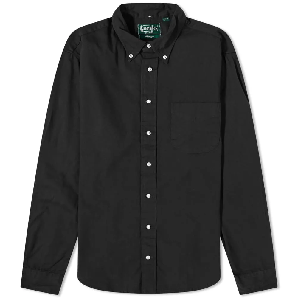 Gitman Vintage Oxford Button Down Shirt, Black