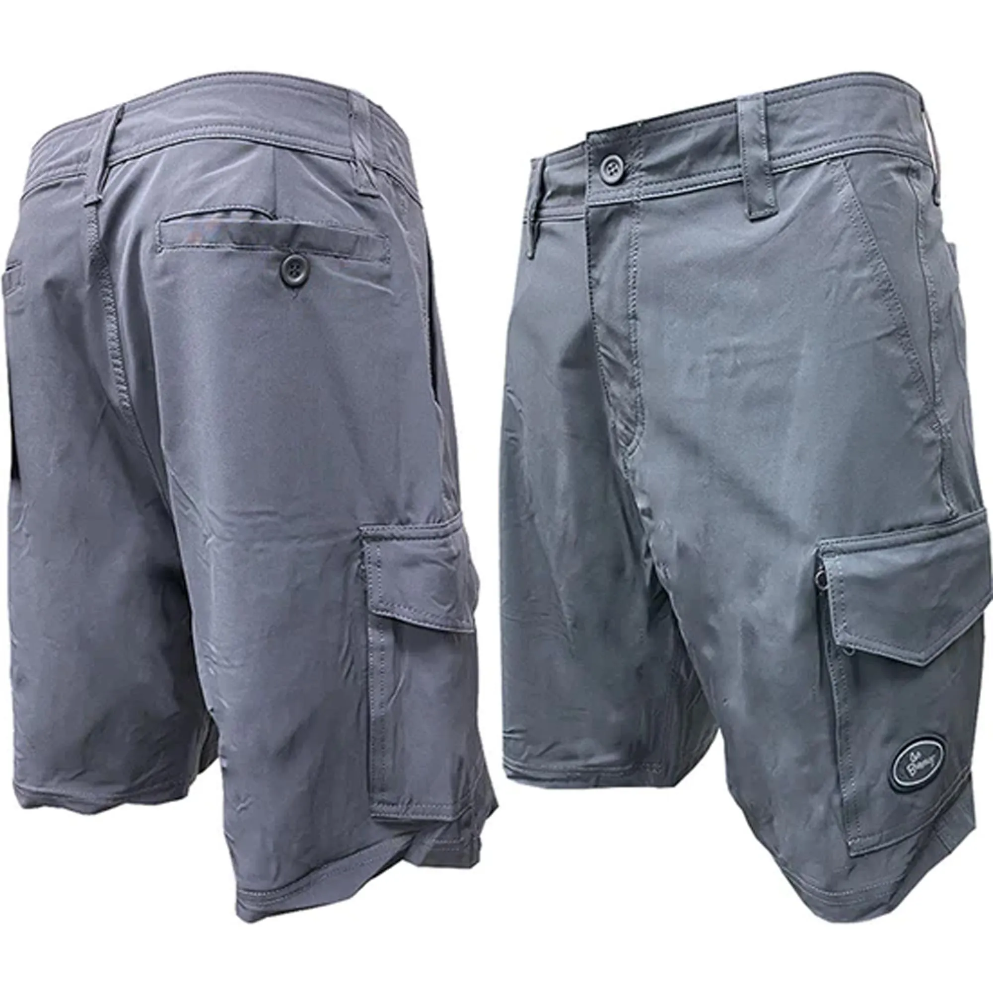 Go Barefoot Men's Cargo Shorts- Charcoal