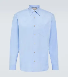 Gucci cotton oxford shirt, blue