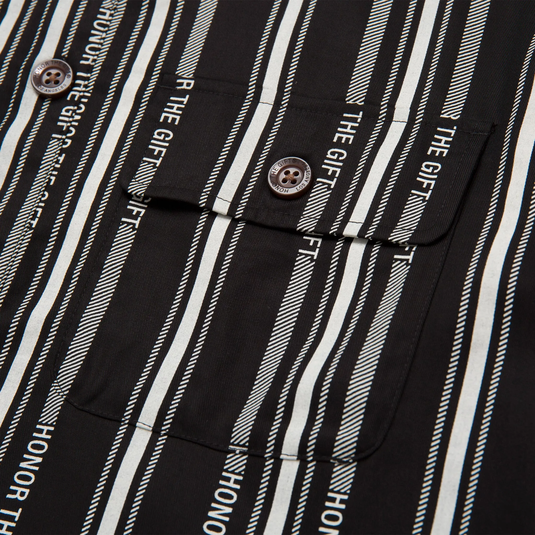 Honor The Gift Honor Stripe Button Up (Black)