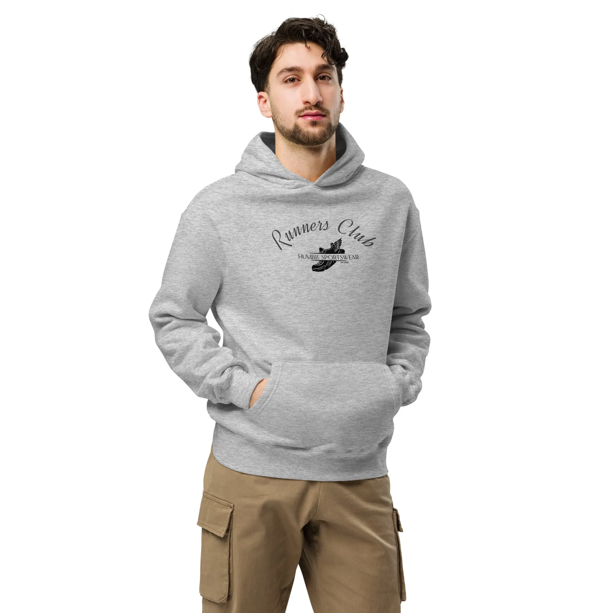 Humble Sportswear™ Men's Sport Gray Runners Club Oversized Hoodie