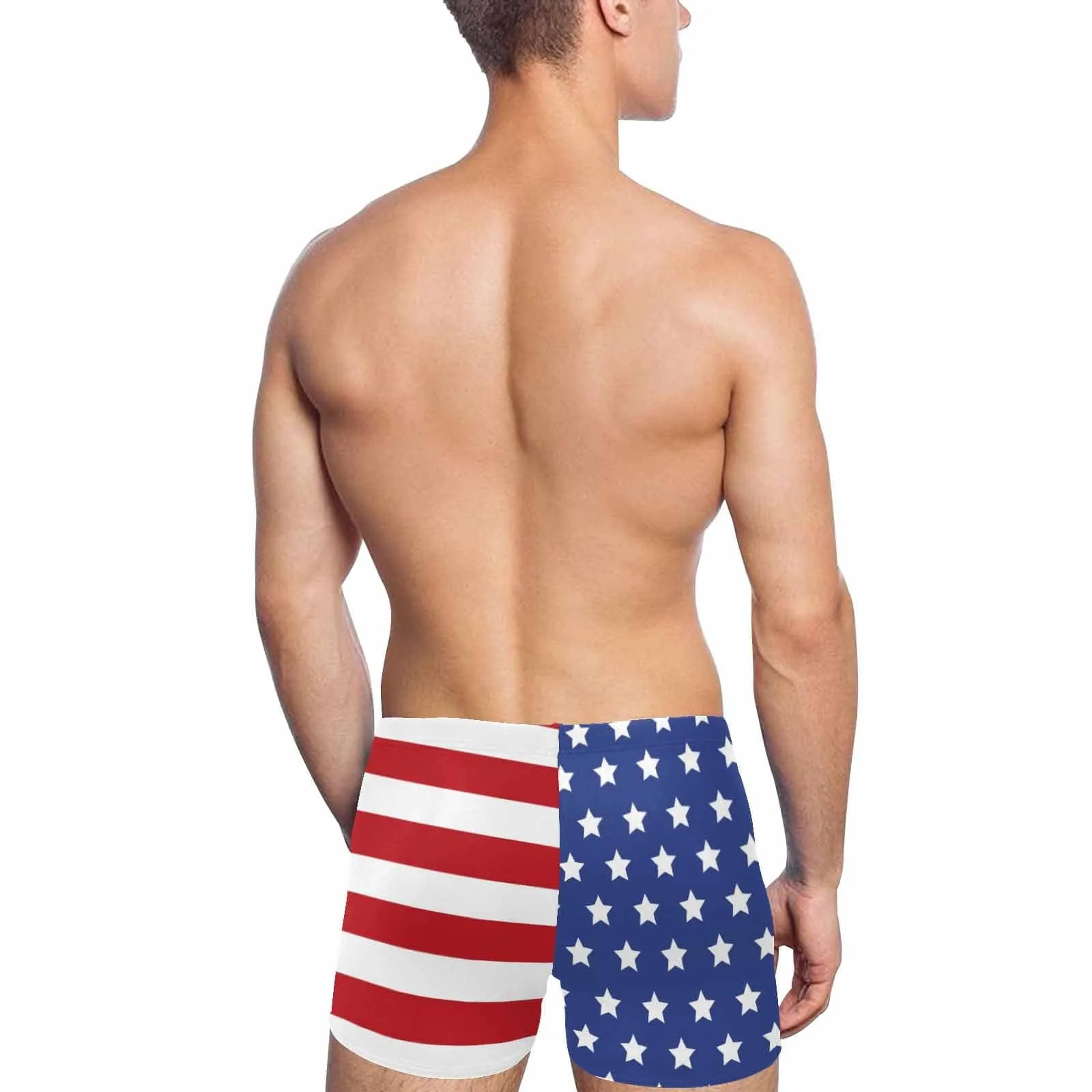 #Independence Day#American Flag Men's Athletic Swim Jammers Quick Dry Waterproof Compression Square Leg Swim Briefs Swimsuit