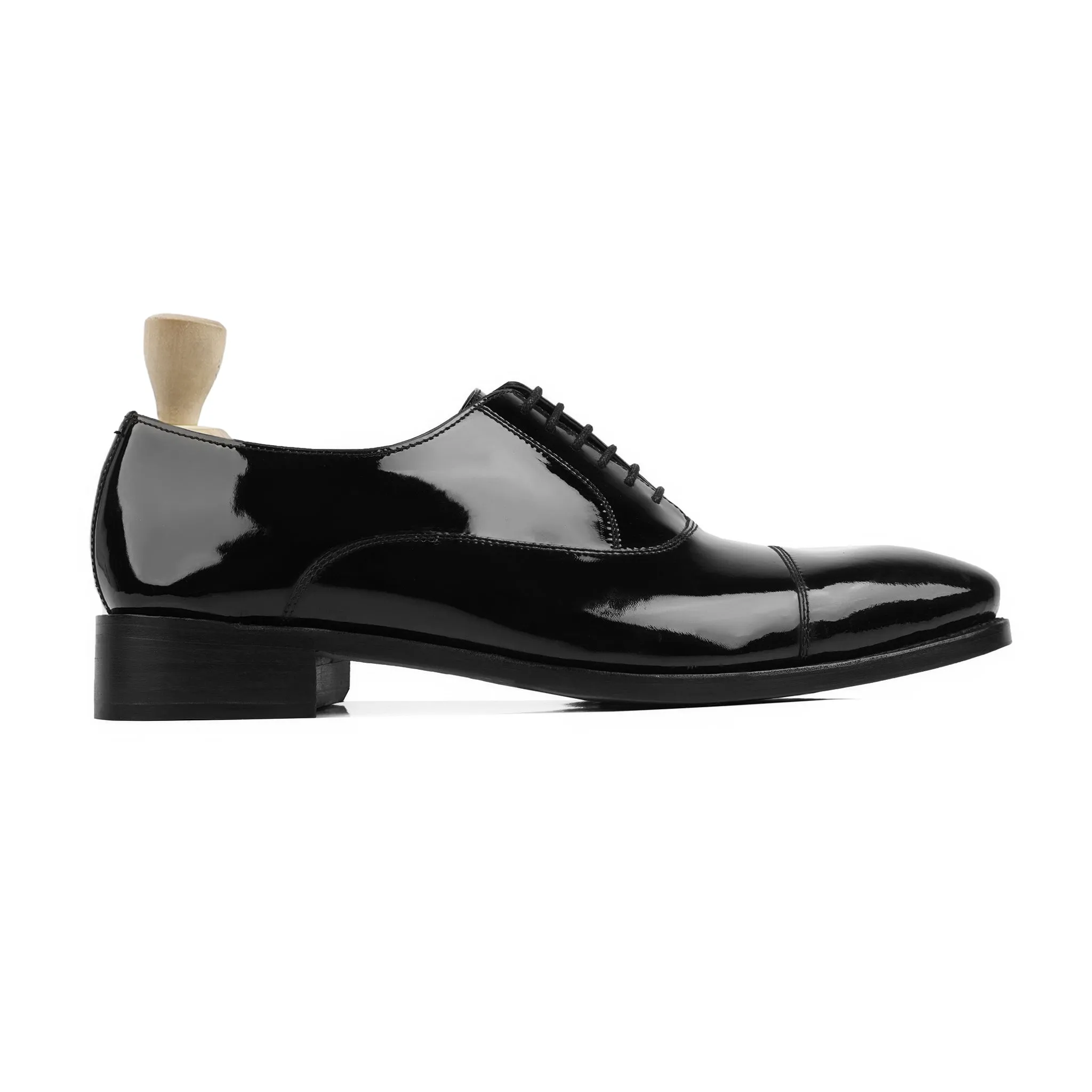 Jackom - Men's Black Patent Leather Oxford Shoe