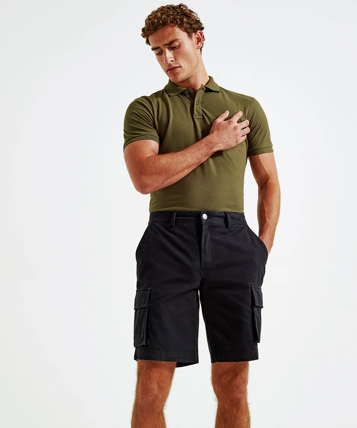 Khaki - Men's cargo shorts