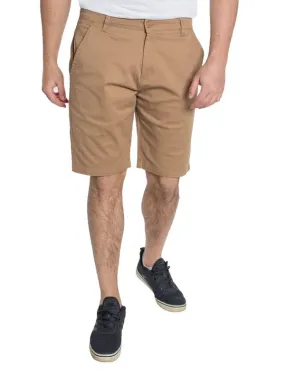 Khaki Men's Twill Chino Stretch Shorts