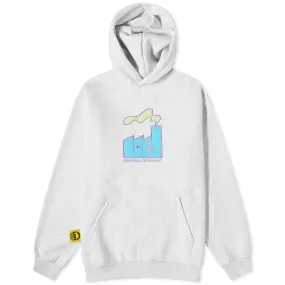 Lo-Fi Plume Applique Hoodie in Ash Gray