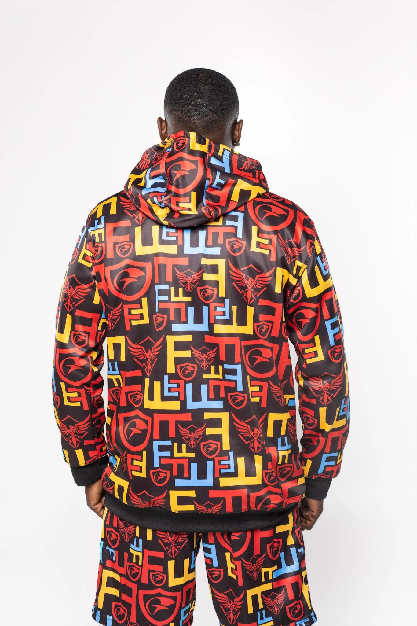 Men Colorful Fleece Zip Hoodie