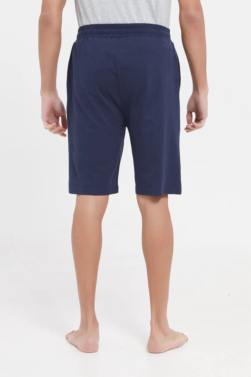 Men Navy And Grey Shorts Set (Pack Of 2)